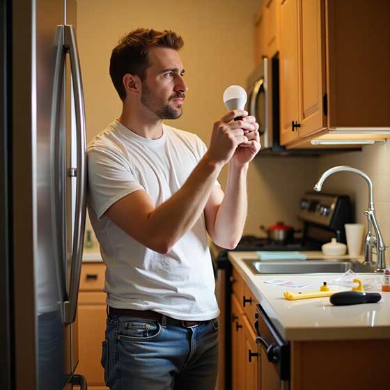 آموزش تعویض لامپ یخچال