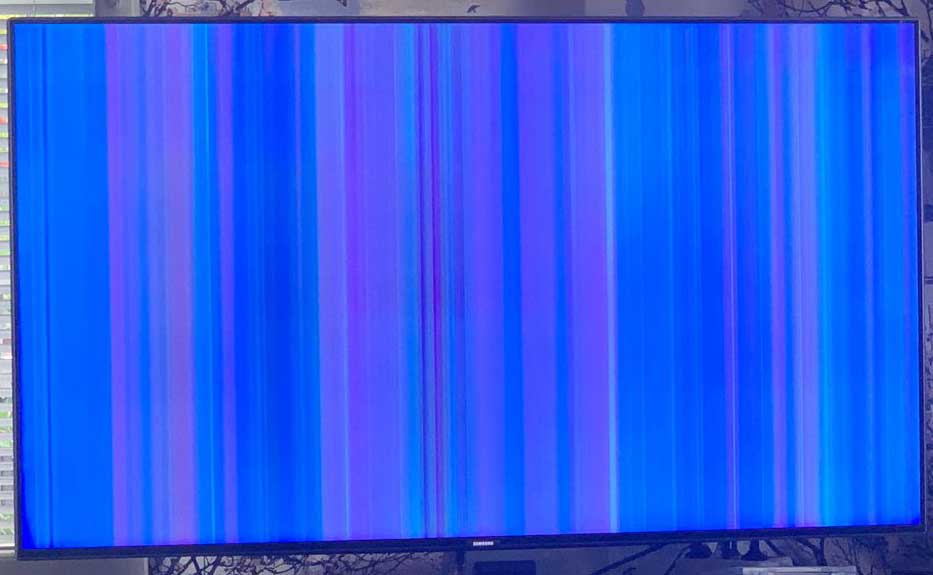 مشکل خط های عمودی و افقی روی تلویزیون